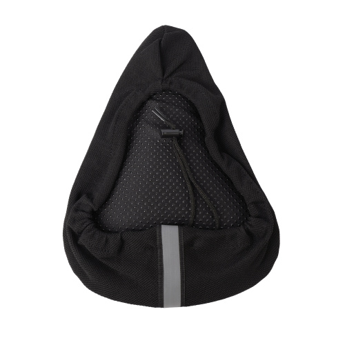 Чехол на велосипедное седло 28х18х3 см. COMIRON SEASIDE. Материал: Memory Foam-PU leather. С затяжкой. Черный /уп 50/