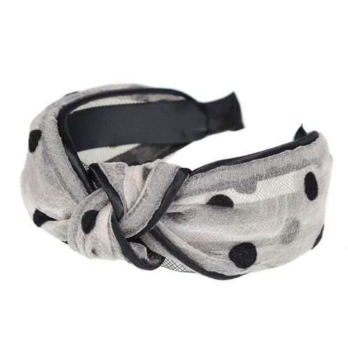 Ободок для волос ткань / GTN-48 /уп 20/горох