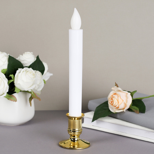 Свеча светодиодная 25 см в подсвечнике / VFR-48 /уп 2/480/