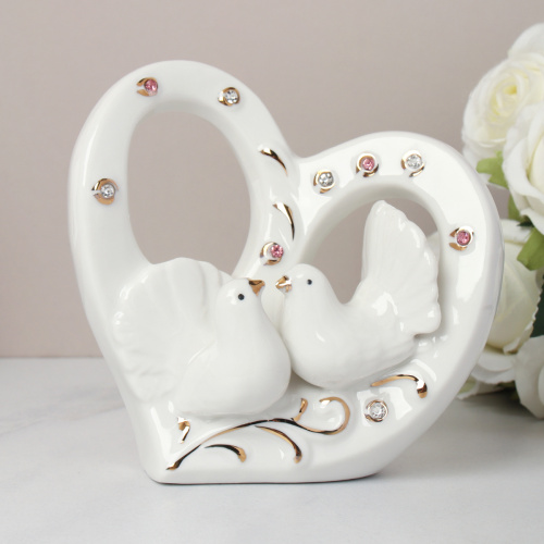 Статуэтка Влюбленные голуби 10х10,5 см / B2339 /уп 60/