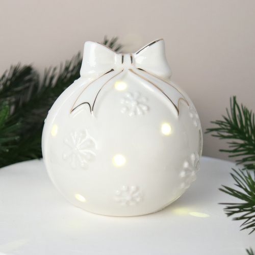 Фигурка Шар с подсветкой 10 см новогодний / YZ23777 /уп 96/LED