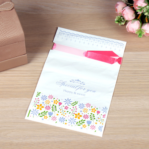 Мешочек подарочный набор 50 штук 15х23 см Цветы / YI1523-5 /уп 50/