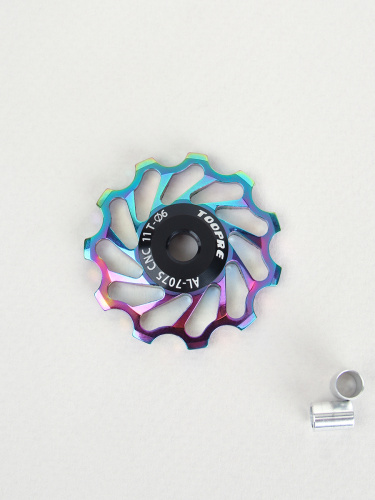 Ролик натяжителя заднего переключателя 11T . Алюминиевый. TOOPRE TL-11T-C/ цветной / уп100/