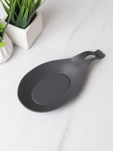 Подставка под ложку силиконовая / LS-917 /уп 500/ Серая