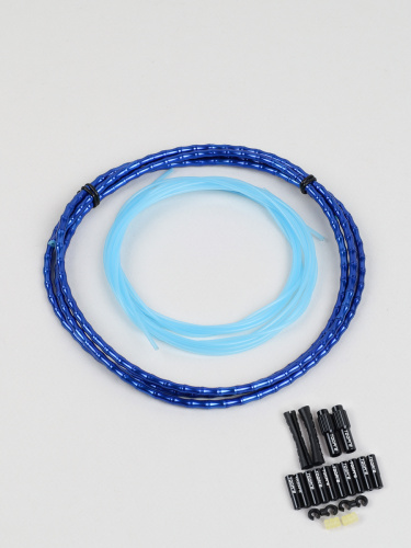 Комплект рубашка и направляющие велосипеда с технологией Fish Bons повышенной прочности. Рубашка/2 направляющие/наконечники/зажимы. TOOPRE. Синий