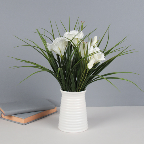 Ваза 15 см / 7761W /уп 6/36/белая