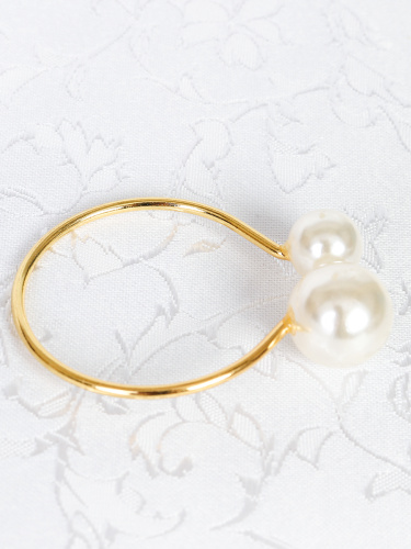 Кольца для салфеток 6 штук Бусины Золото / JG03 /уп 200/ 8 марта/ подарок для женщины