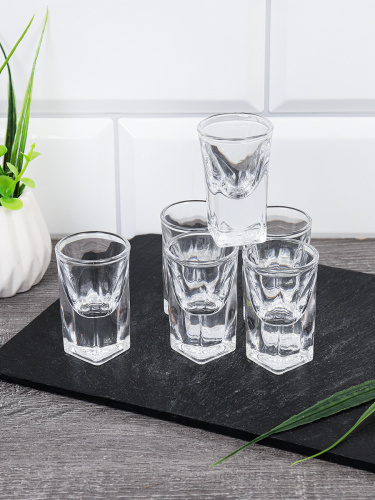 Стопка 6 штук 15 мл Квадратное дно Гранд / Y310 /уп 24/