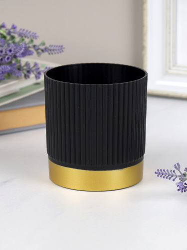 Кашпо пластик 10х10 см / S-914 /уп 288/