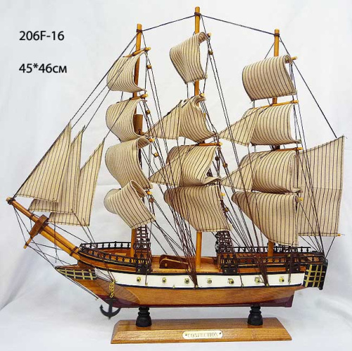Макет парусного корабля 45х46 см / 206F-16 /уп 6/