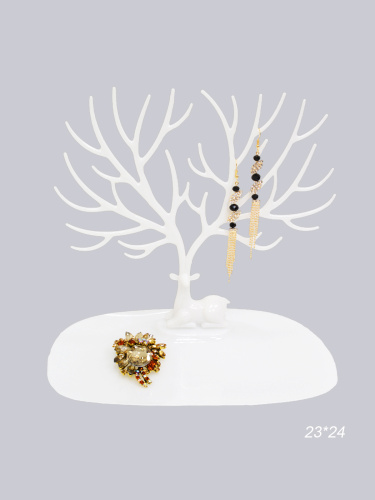 Подставка для украшений 23х24 см / 2373W /уп 100/белая