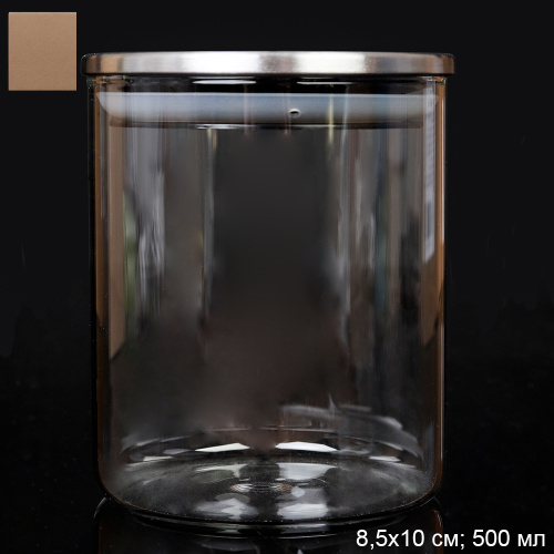 Банка для сыпучих стальная крышка 500 мл диаметр 85/10 см / S0208510S /уп 24/ 