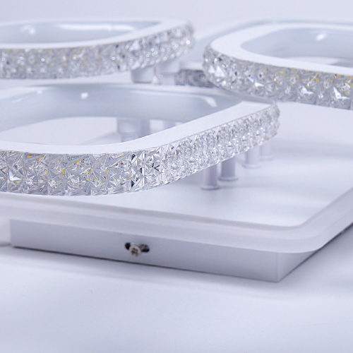 Стационарный светильник / LED-люстра потолочная. Цвет: белый (220W / 590*420*125)" / LED white + yellow 3000K~6500K / K26028W/2+2 / уп 1