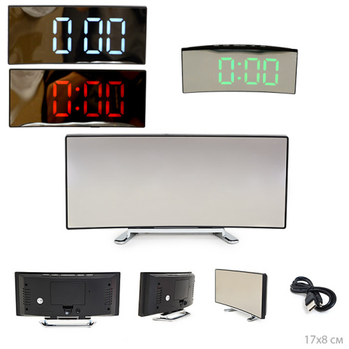 Часы настольные электронные 17x8 / 6507 /уп 100/