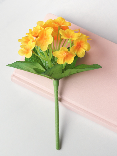 Цветок искусственный ЖЕЛТЫЙ Фиалка 22 см / W01316-2 /уп 112/300/600/ 738968     