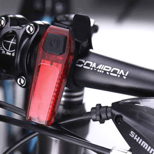 Фонарь задний COMIRON TA08 корпус: ABS, IPX4; свет: 12LED, 80lm; аккум: 150mAh, USB; пять режимов. /уп 400/