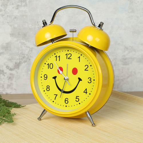 Будильник Смайлик 21 см / 6050-2 /уп 50/