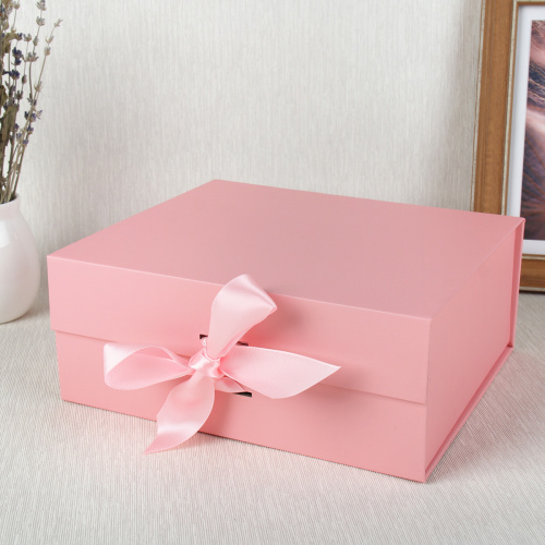 Коробка подарочная складная 20х18 см / Z225-1293 /уп 72/ розовая