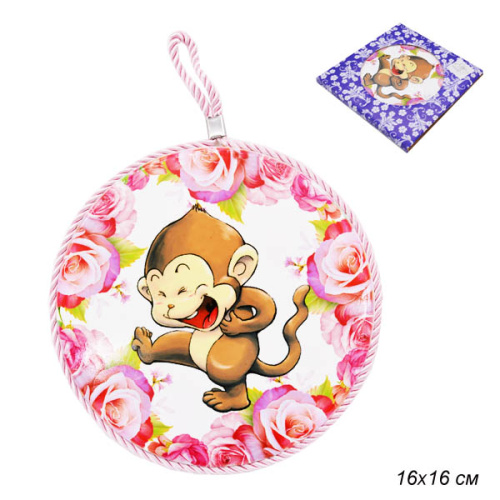 Подставка под горячее 16х16 см Радостный смех / YX304 /уп 36/ Акция