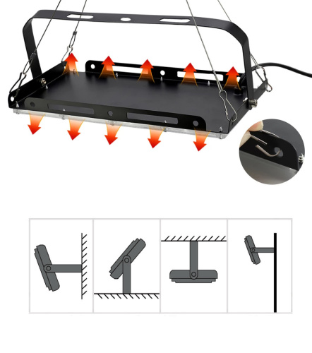 Светильник стационарный с подвесной системой,  100Вт.  / OH.100WP / уп 50/фитолампа