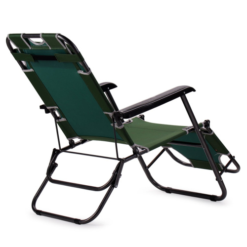 Кресло шезлонг ЗЕЛЕНЫЙ №4 47х152х93 /уп4/