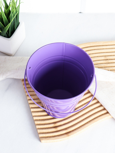 Ведерко для сервировки 12х13х6,5см / V-YW29841 /уп 144/ Фиолетовое