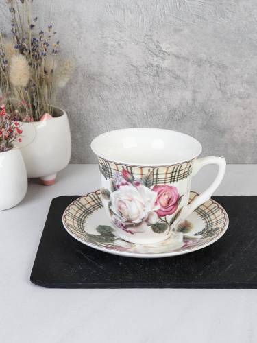 Чайная пара 2 предмета 250 мл PVC  / new F31-2PVC /уп 36/ 