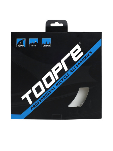 Комплект рубашка и направляющие велосипеда с технологией Fish Bons повышенной прочности. Рубашка/2 направляющие/наконечники/зажимы. TOOPRE. Серебро