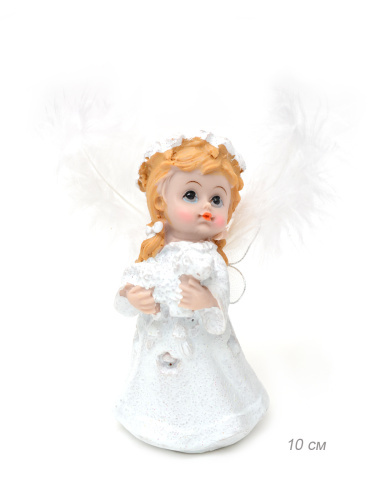 Фигурка Ангел 10 см / QТ34 /уп 4/144/крылья перо