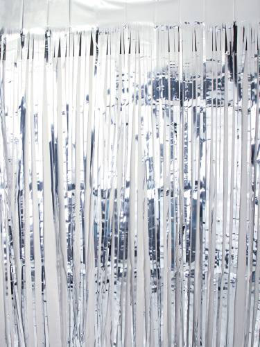 Дождь занавес 100x200 см серебро / NGA-14 /уп 10/300/для фотозоны на клейкой ленте