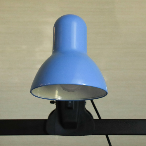 Светильник настольный на прищепке голубой / 108BXIAO-7 / Ex27 /уп 70/