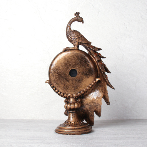 Часы статуэтка Павлин 35 см / 9024A /уп 16/