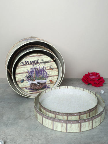 Коробка подарочная 3 штуки / W7467 /уп 18/Лаванда