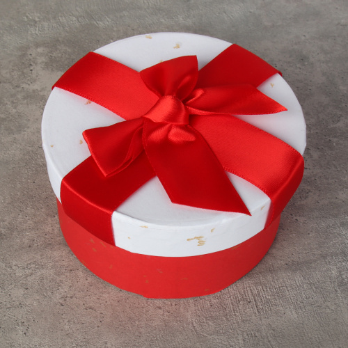 Коробка подарочная 10х10х6 см круглая / S139 /уп 12/216/