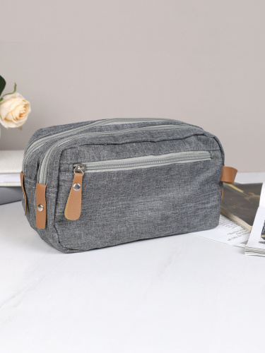 Косметичка 10х25х15 см серая / XN-020GR /уп 150/ мужская Подарок к 23 февраля
