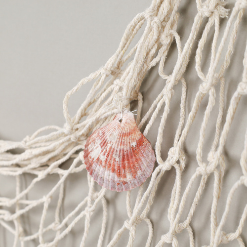 Сеть декоративная 1х2 м бежевый с ракушками / F331 /уп 100/