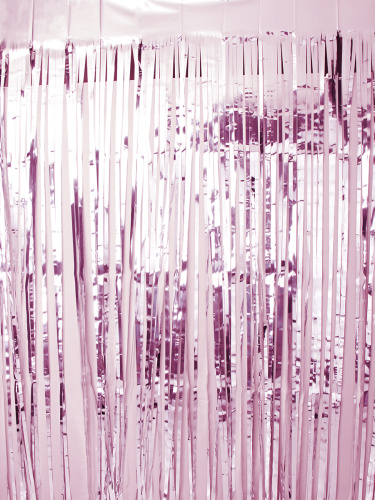 Дождь занавес 100x200 см светло розовый / NGA-19 /уп 10/300/для фотозоны на клейкой ленте