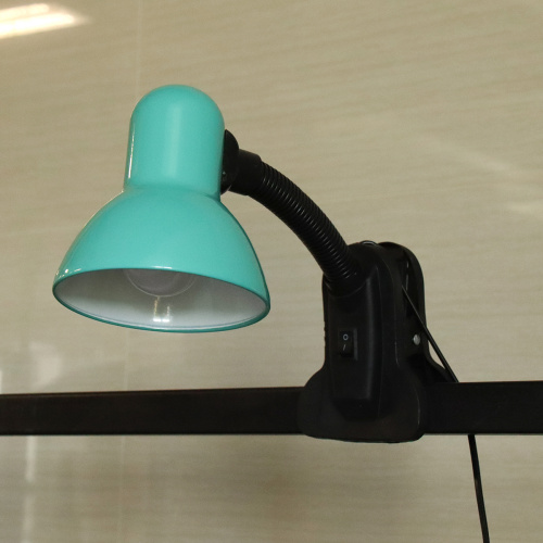 Светильник настольный на прищепке зеленый / 108BXIAO-3 / Ex27 /уп 70/