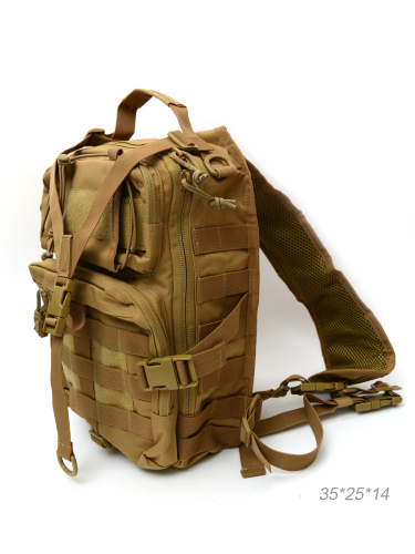 Рюкзак с одной лямкой 35х25х14 см хаки / MR7А /уп 1/