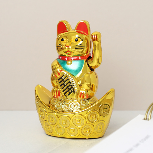 Фен-шуй сувенир Денежный кот 10 см / 11001A /уп 240/Манэко-кот