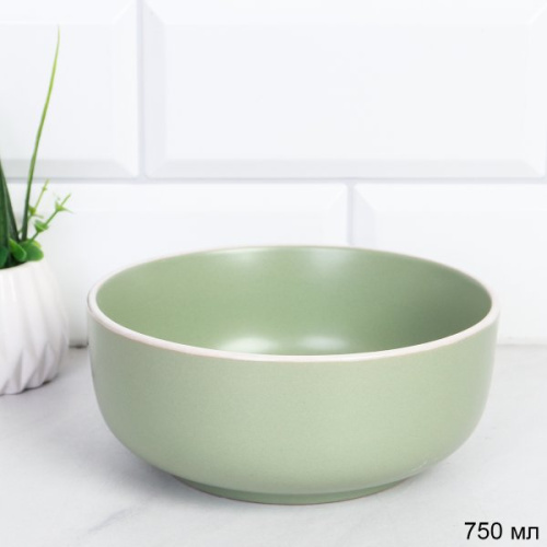 Тарелка глубокая суповая 750 мл 152 мм /1800 /уп 4/ 36/ Светло оливковый