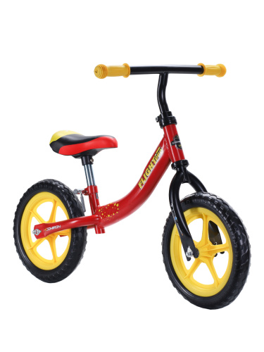 Беговел 12" COMIRON Flight Pro / CB1205 / уп 6 / Цвет: красный-желтый/ КРАТНО УПАКОВКЕ 6 ШТ.