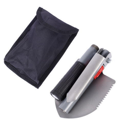 Лопата складная саперная ИРЕМЕЛЬ СПУТНИК-05 тол.1.5мм, дл.40см, лезвие 13x9.3см, термообр. углерод. сталь, 42-46°HRC, алюм. ручка, чехол/736828/уп30