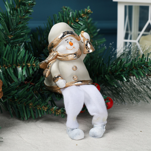 Фигурка висячие ножки Снеговик/Дед Мороз 7 см / S200 /уп 120/Новый год