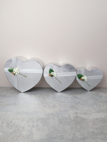 Коробка подарочная 3 штуки Сердце набор 22/19/16 / C2-2303 /уп 36/