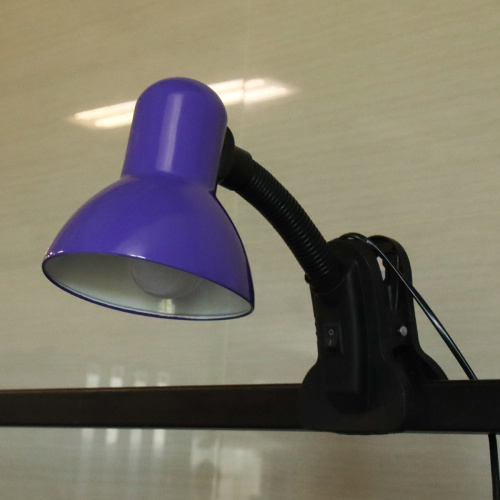 Светильник настольный на прищепке фиолетовый / 108BXIAO-6 / Ex27 /уп 70/