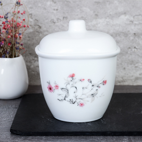 Сахарница 300 мл квадратная / SQFTZ40 (7318) /уп 48/ Серый кустик