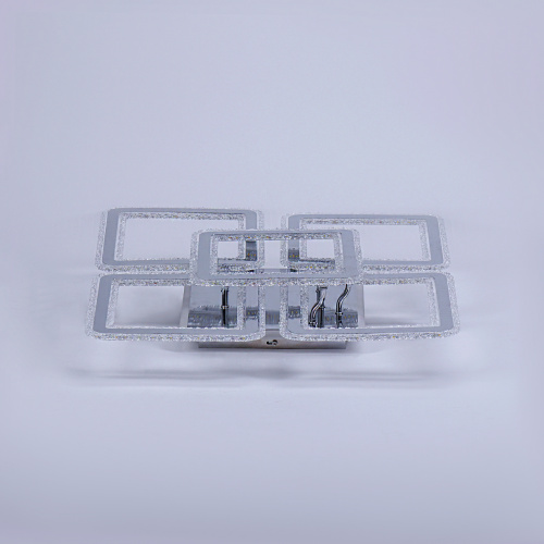 Стационарный светильник / LED-люстра потолочная. Цвет: хром (336W / 595*595*120)" / LED white + yellow3000K~6500K / K26025Cr/4+1 / уп 1