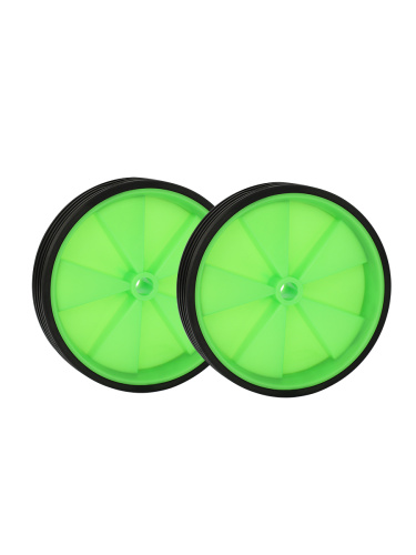 Комплект опорных колес с кронштейнами универсальный 12"-20" пластиковые колеса Зеленый 2шт/ HF-032-GR / уп 30