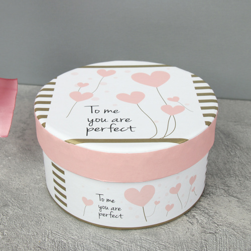 Коробка подарочная 10х10х5 см круглая / S139-SY501 /уп 12/216/микс